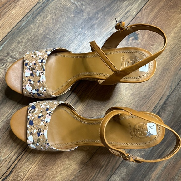 Tory Burch cork wedges size 9 1/2 - Picture 2 of 8